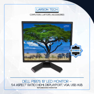 Dell P1917S 19" LED Monitor – Refurbished | 5:4 Aspect Ratio | HDMI, DP, VGA, USB Hub | VESA Compatible