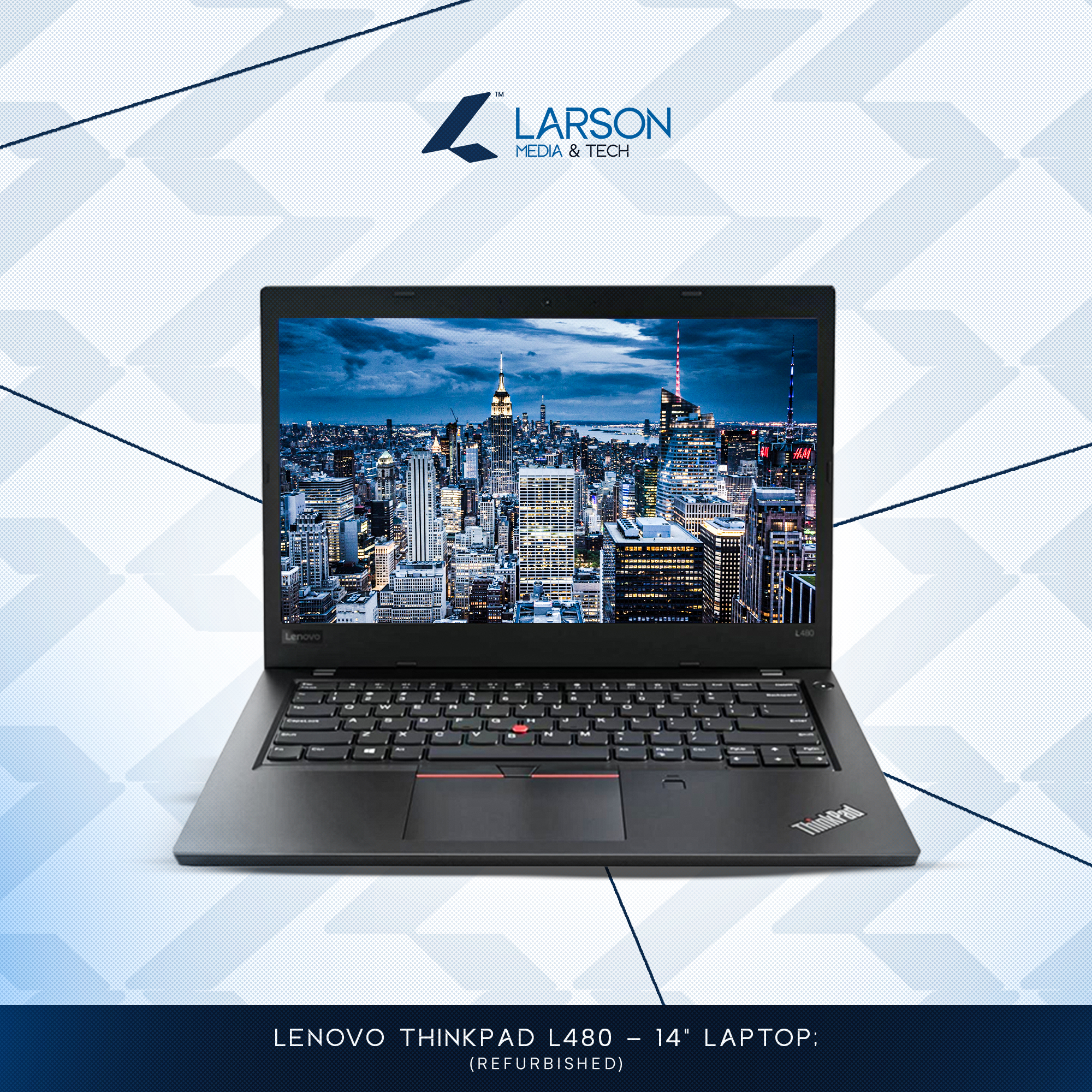 Lenovo ThinkPad L480 14″ Core i5 8th Gen Laptop | 8GB RAM | 256GB SSD | Windows 11 Pro (Refurbished)