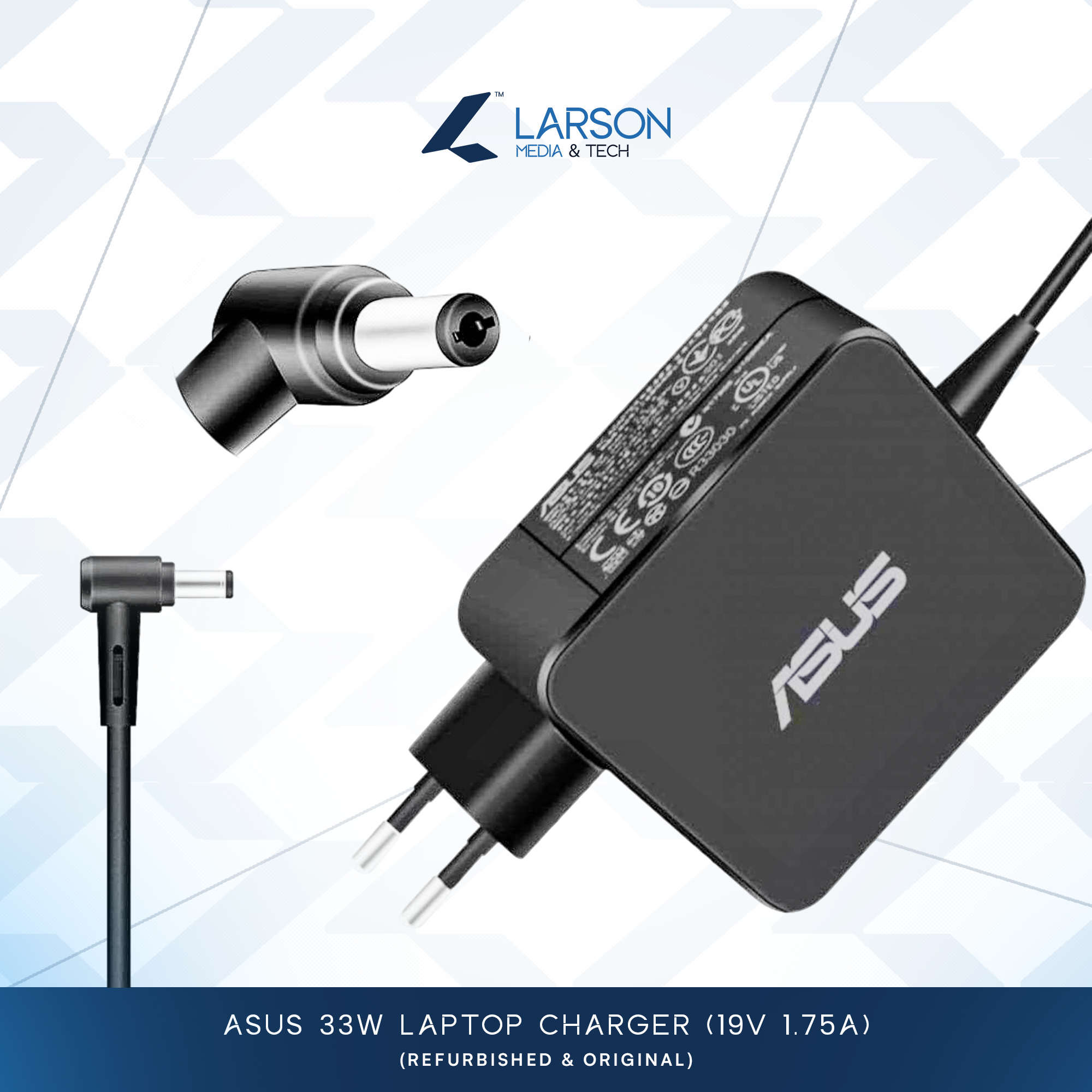 Original ASUS 33W Laptop Charger – 19V 1.75A (Refurbished)