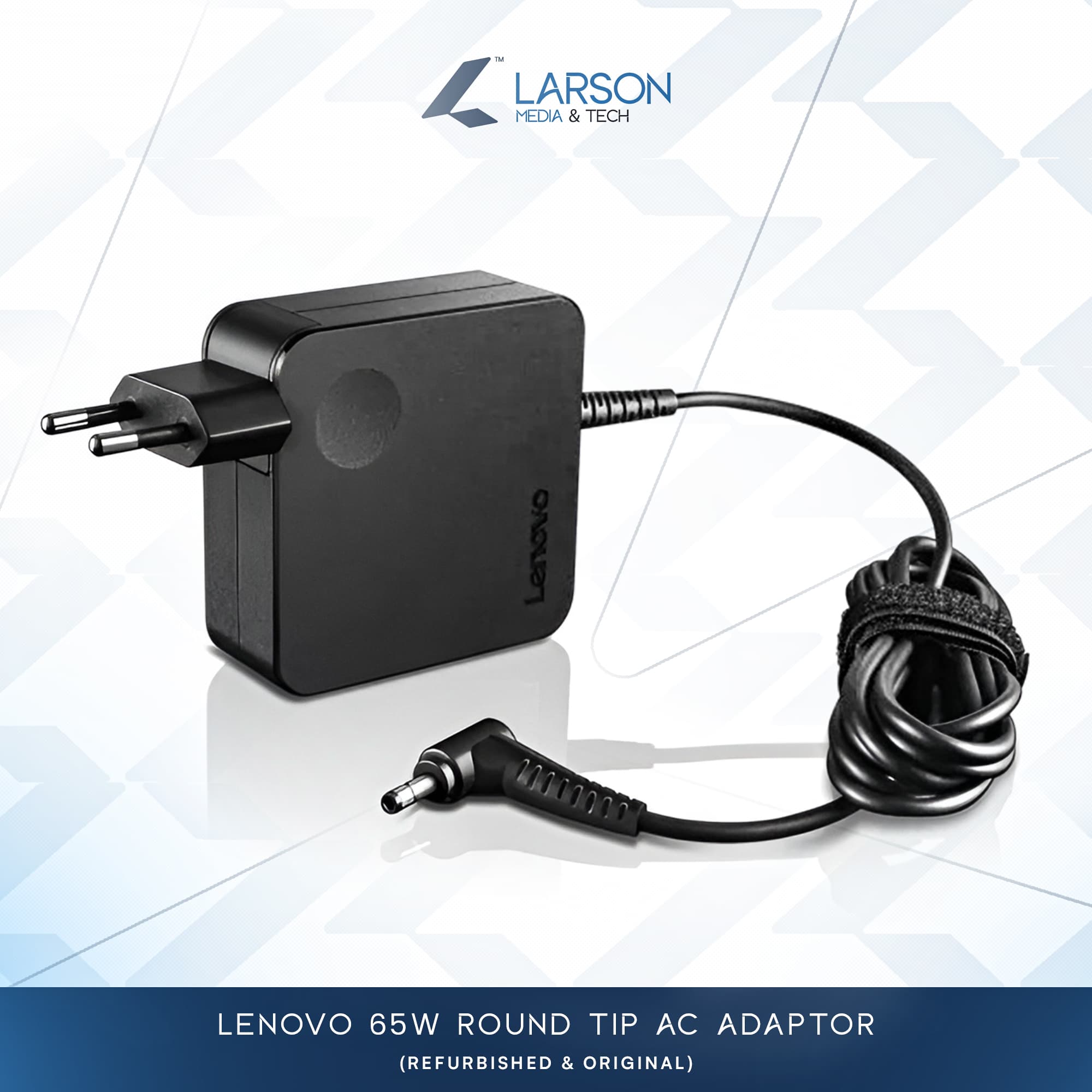 Original Lenovo 65W Laptop Charger 20V 3.25A Round Tip (Refurbished Genuine AC Adapter)