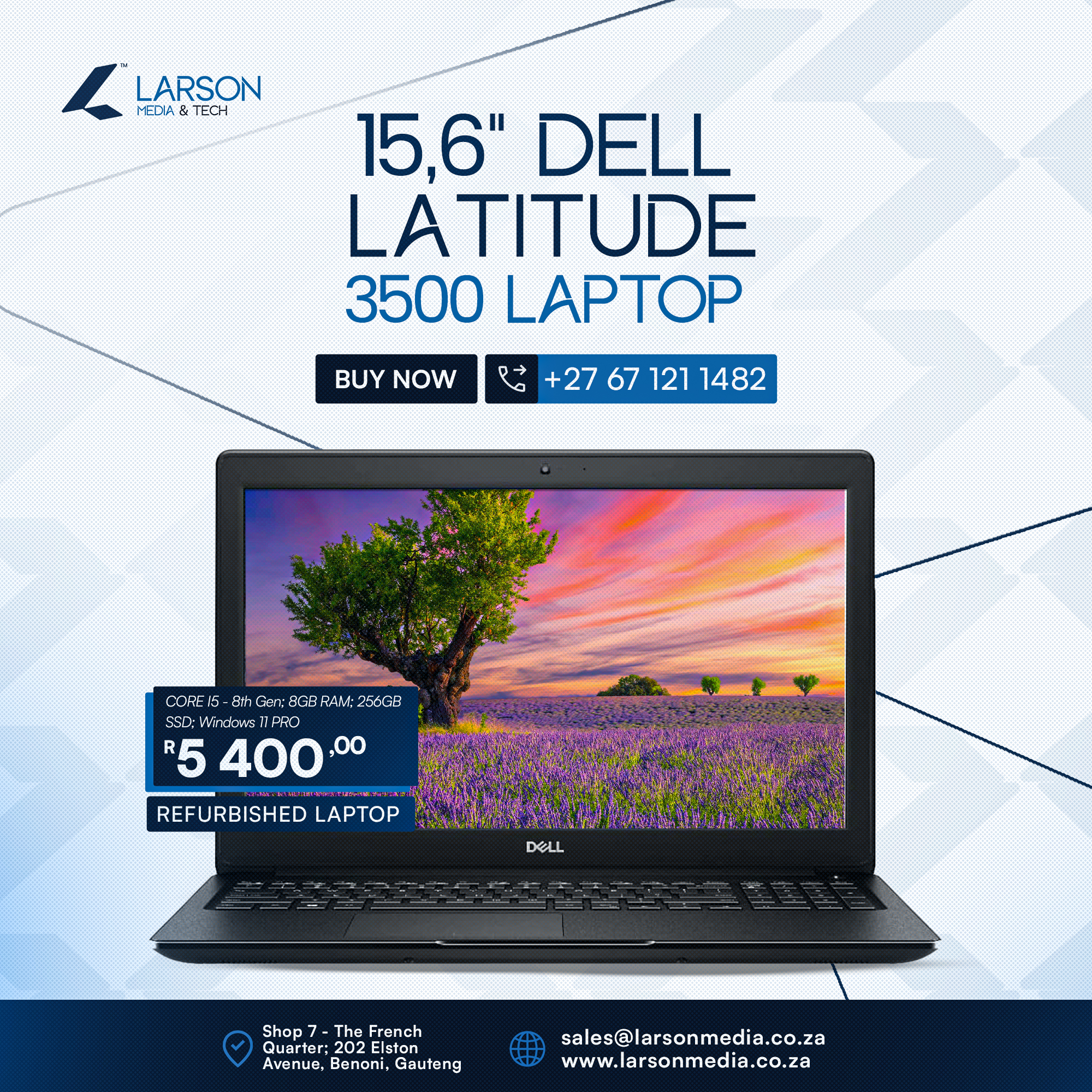 Dell Latitude 3500 | Core i5 8th Gen | 8GB RAM | 256GB SSD | 15.6" HD | Windows 11 - Image 2